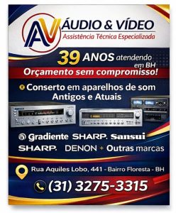 Conserto Manutenção | Aparelhos de Som Tel:(31) 3275 3315